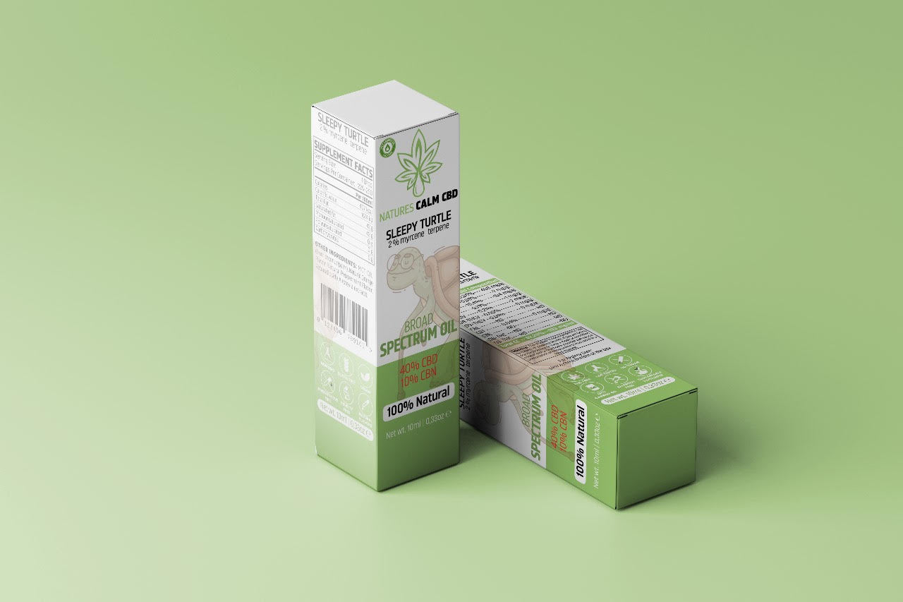 Sleepy Turtle bredspektrum CBD + CBN 50 % – kvalitetsolja för kvällens aromterapi